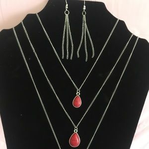 Necklace and earring set